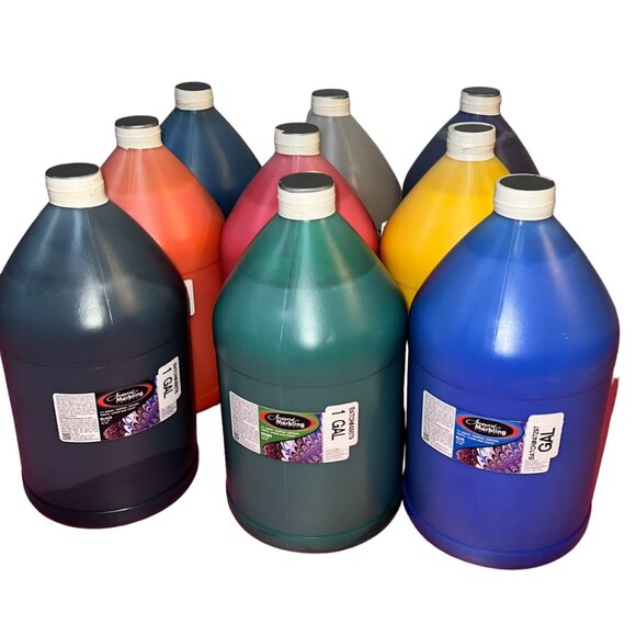 Jacquard Marbling Paint 1 Gallon - Assorted Colors For Fabric Paper & More NEW S - Picture 2 of 11